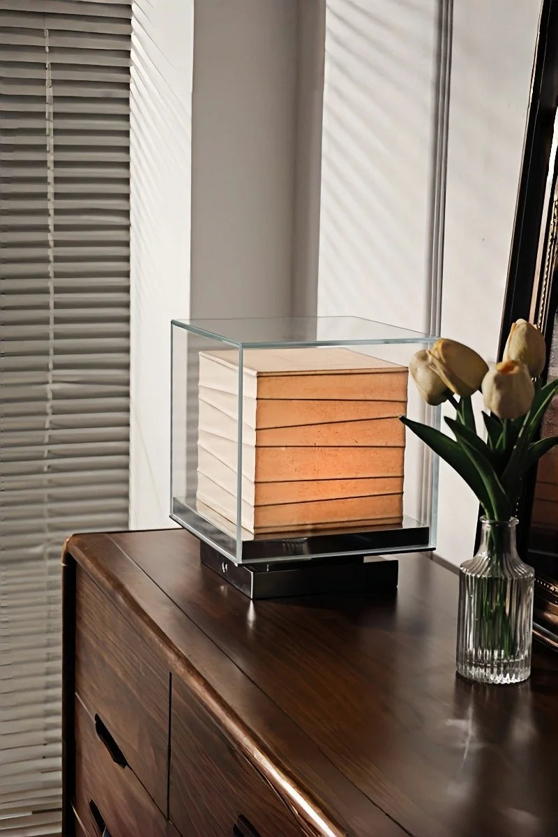 Japanese-style square table lamp