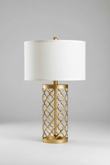 Carved and hollowed-out table lamp