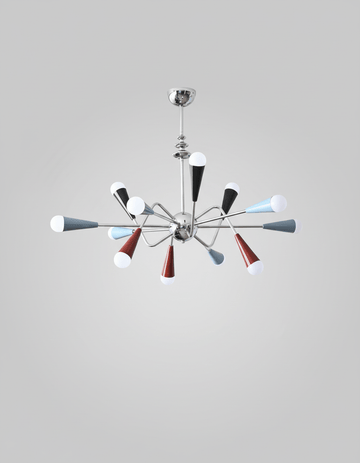 Dopamine molecule fireworks chandelier