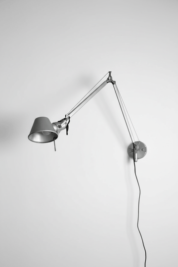 Industrial rotating arm wall lamp