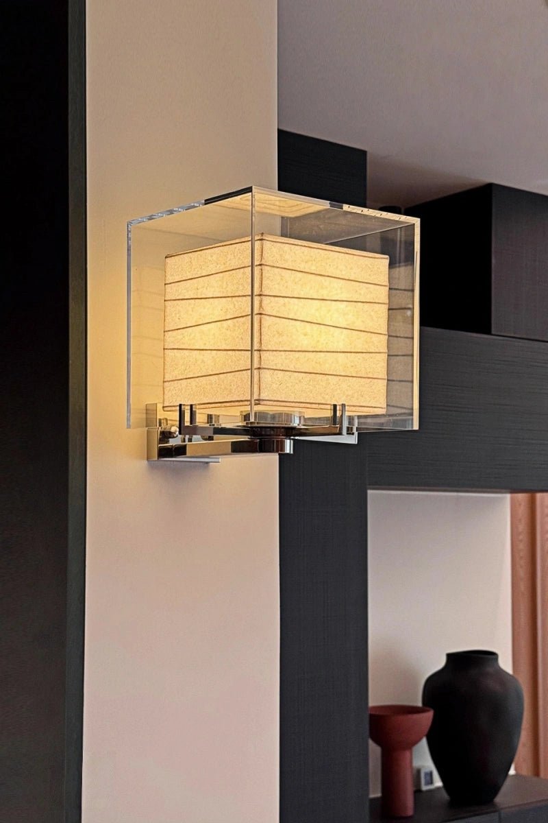 Japanese-style square wall lamp