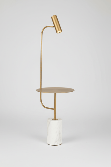 Marble floor lamp with tabletop