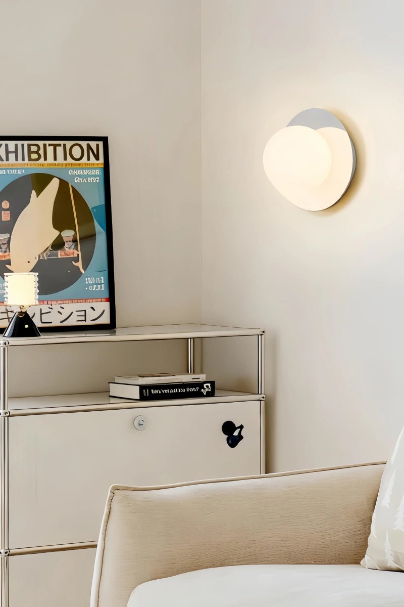 Metal spherical wall lamp