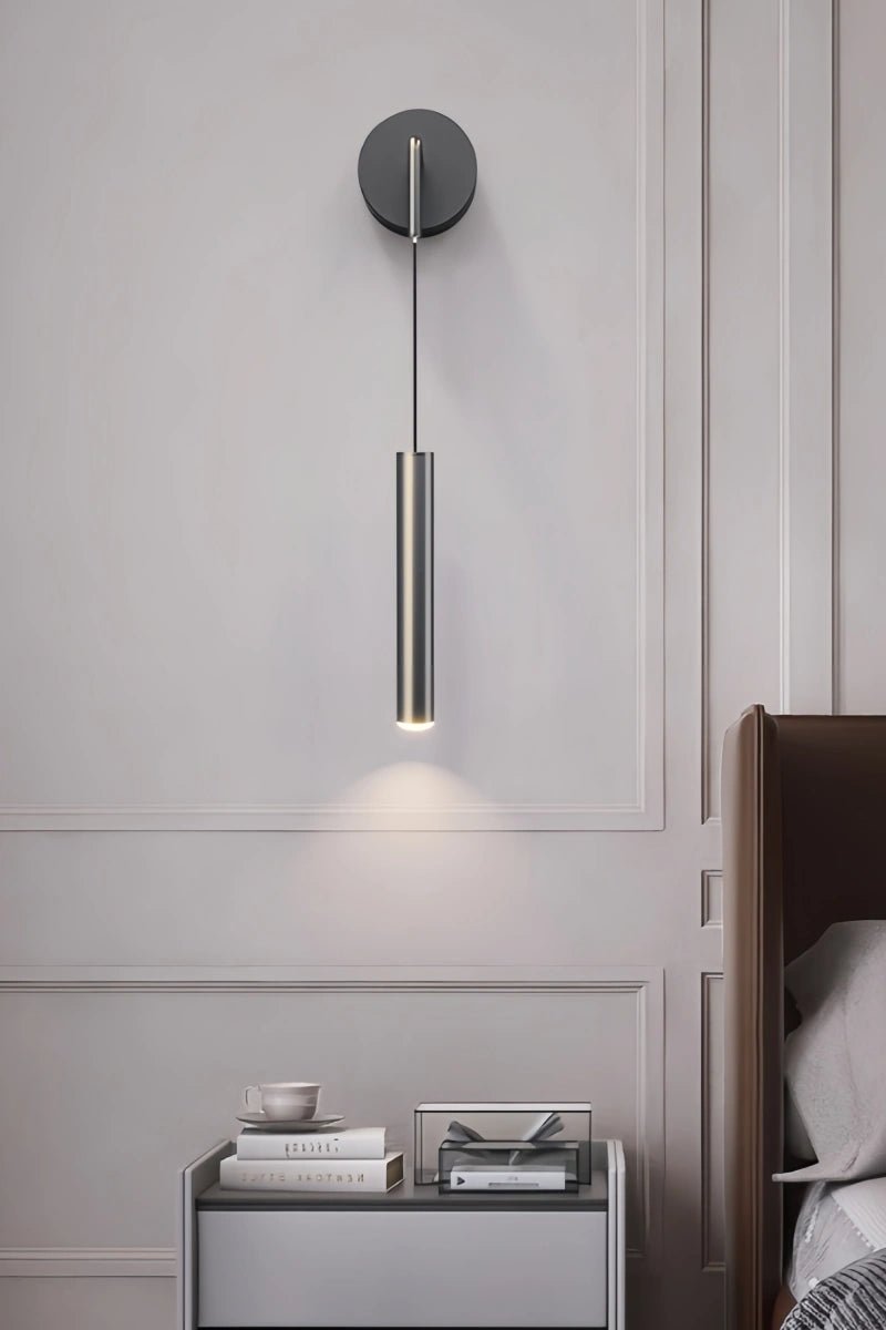 Pendant cylindrical wall lamp