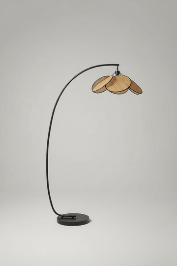 Wicker Fishing Floor Lamp